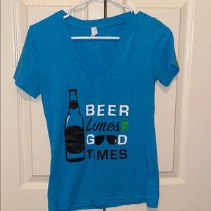 V-neck “ beers limes and good times”